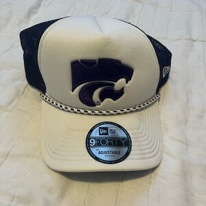 New Era 9FORTY KSTATE Cap with Purple Mesh and White Brim